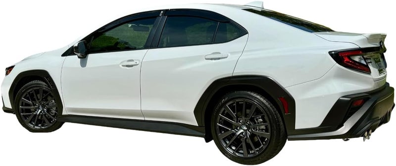 Optimal Co 2022-2026 Tape-On Side Window Visor Deflectors for Subaru WRX Smoke Tinted Rain Guards Premium Limited GT 2023 2024 2025 - Image 3